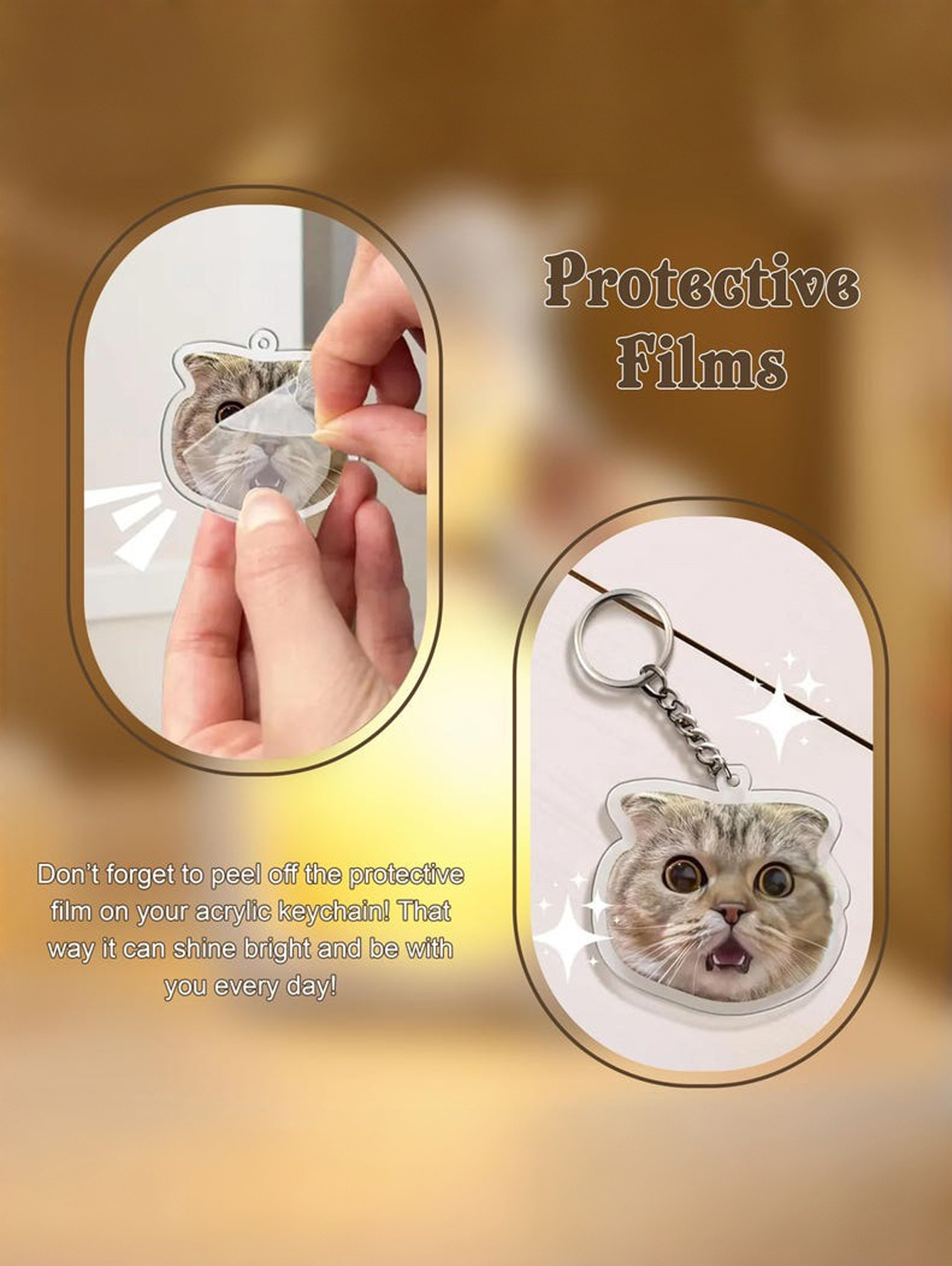 Custom Pixar Style Portrait Keychain